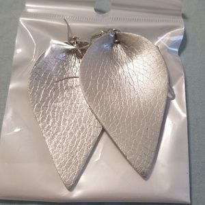 Faux leather earrings